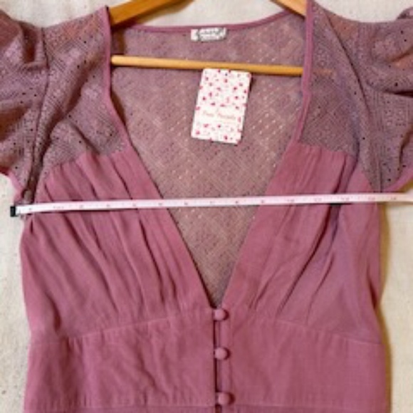 Free People XS pink lace summer dress - Picture 2 of 6